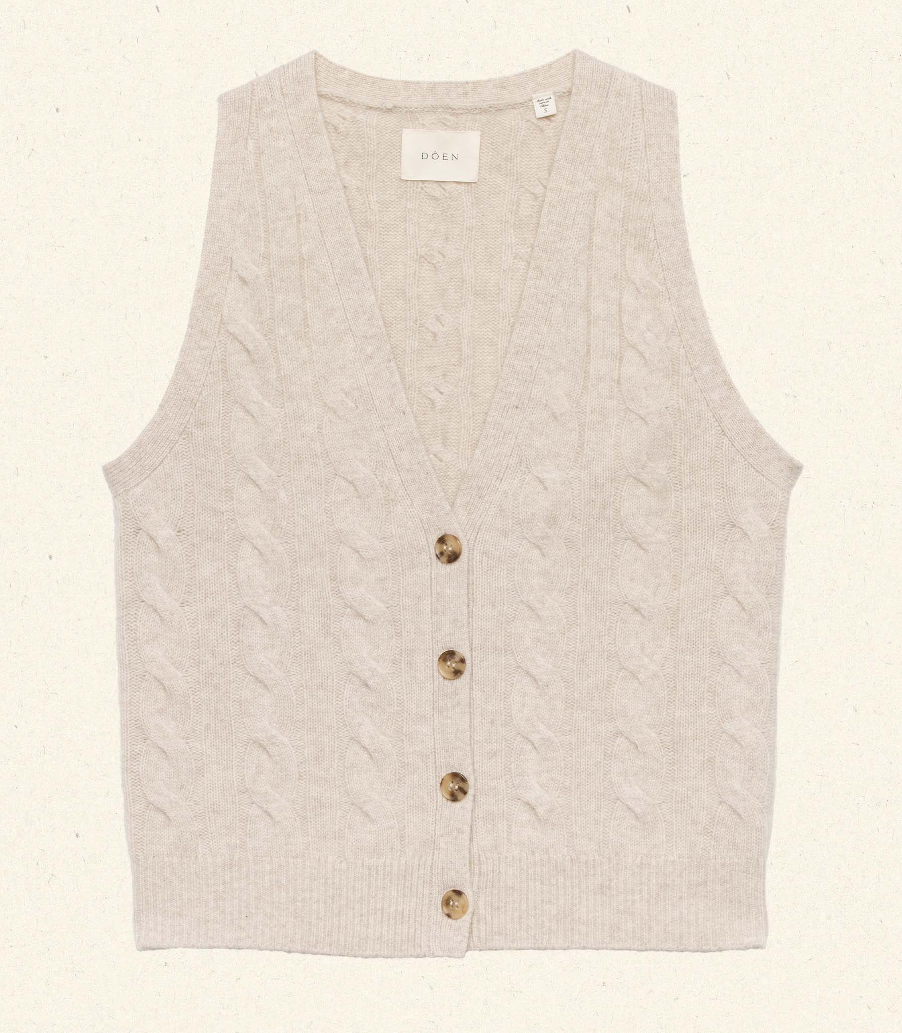 ALBERTA CASHMERE VEST -- COTTAGE