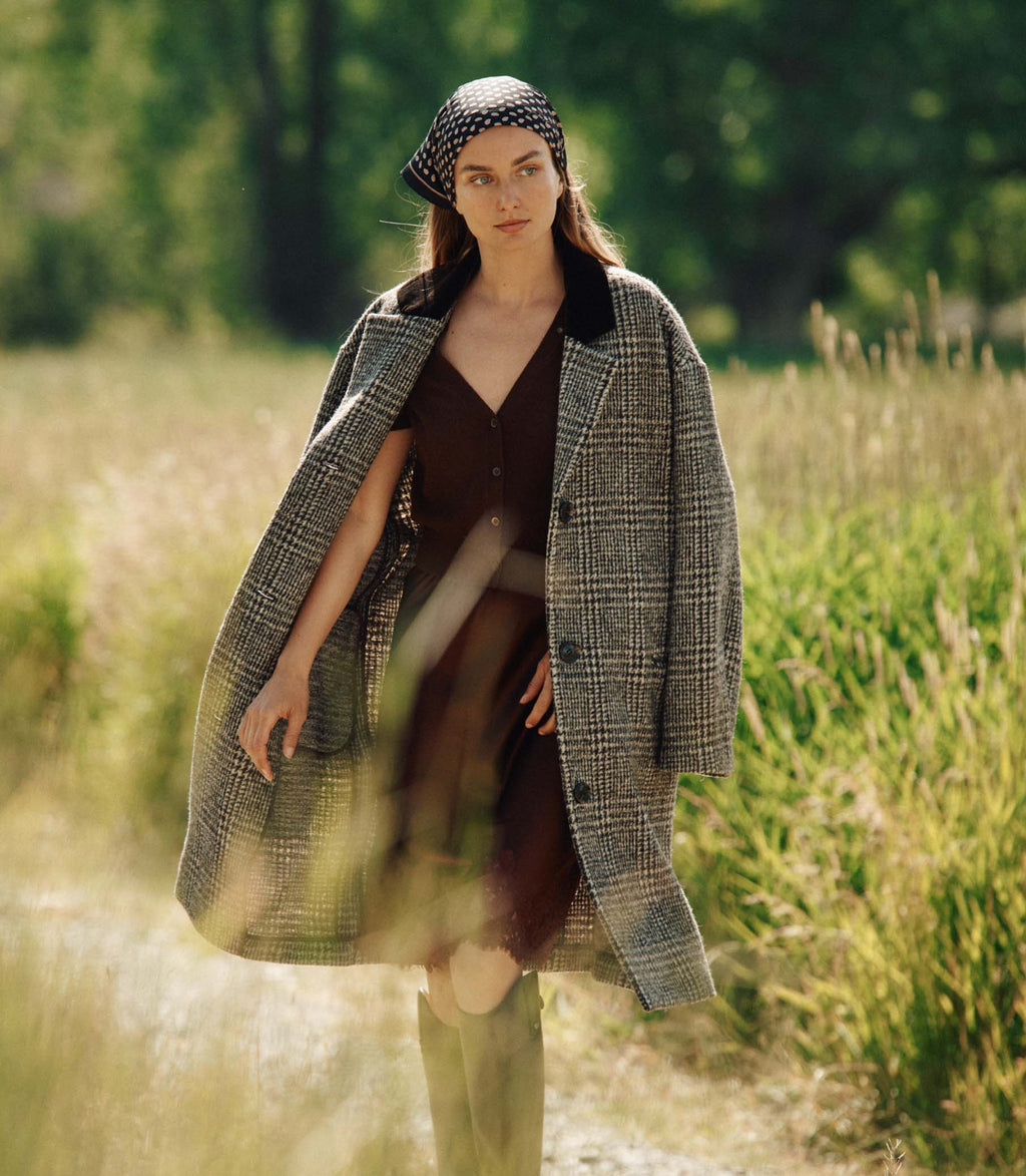 ARELLA CASHMERE CARDIGAN -- DARK UMBER