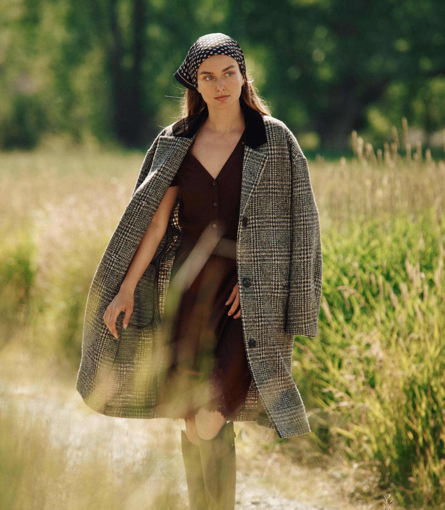 ARELLA CASHMERE CARDIGAN -- DARK UMBER