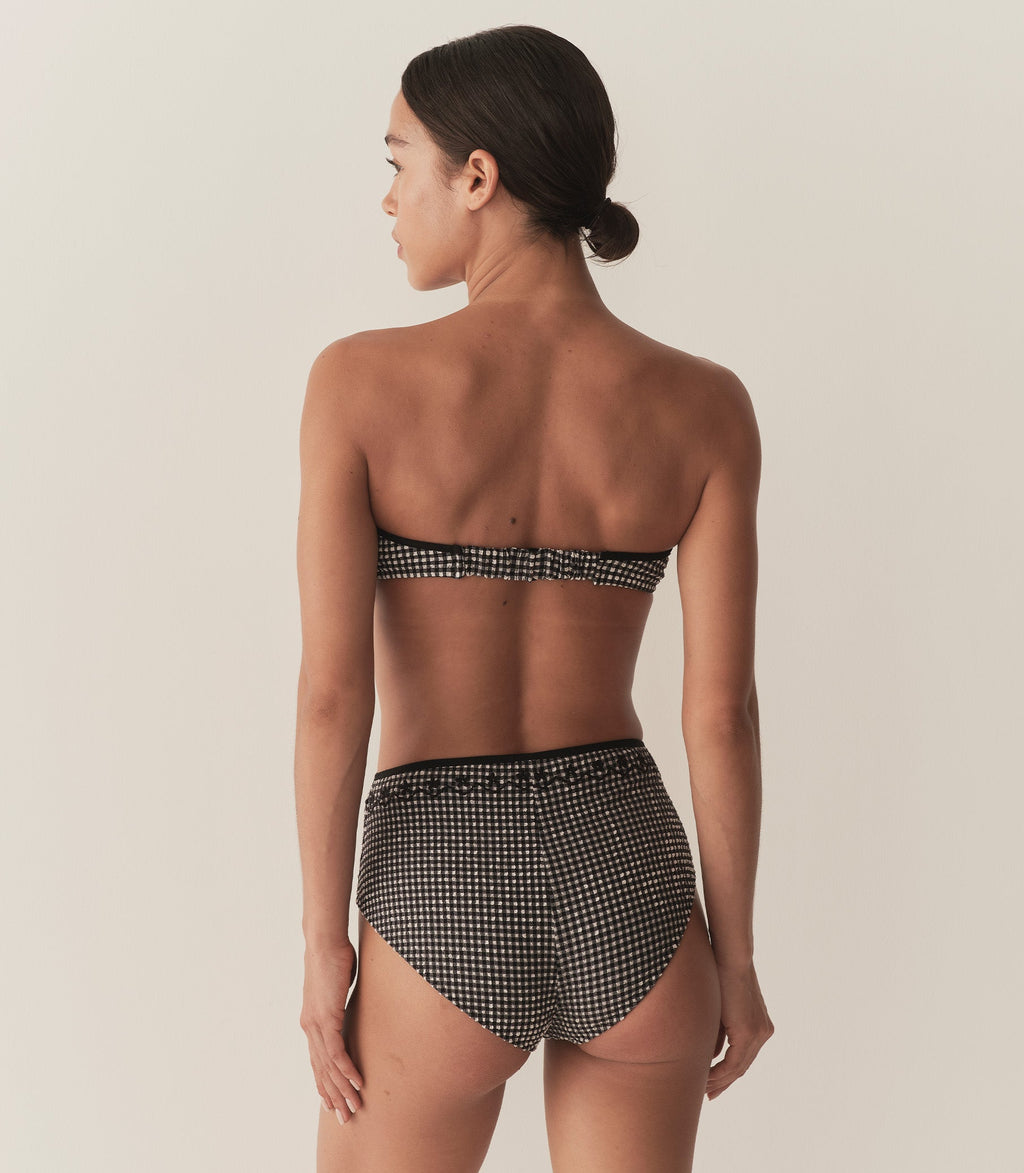AZELINE BIKINI TOP -- LA MADDALENA GINGHAM