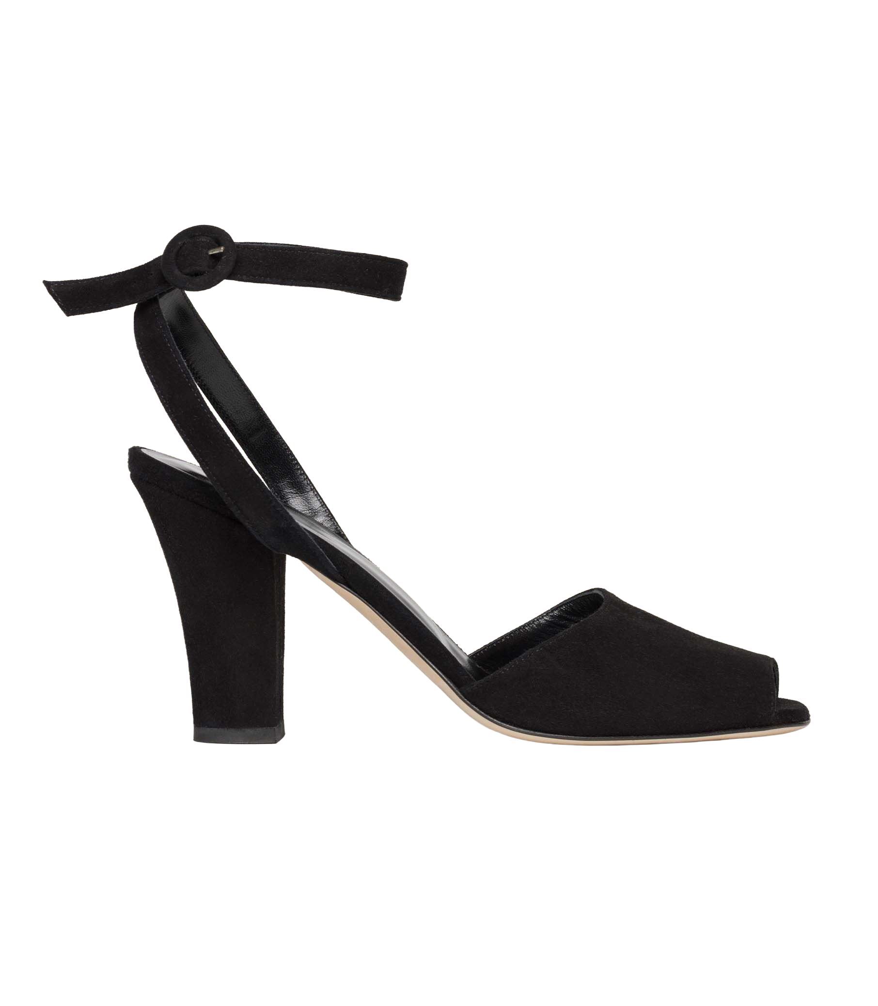 CARLA HEEL -- BLACK SUEDE