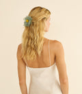 DANI BARRETTE -- TEAL ORGANZA