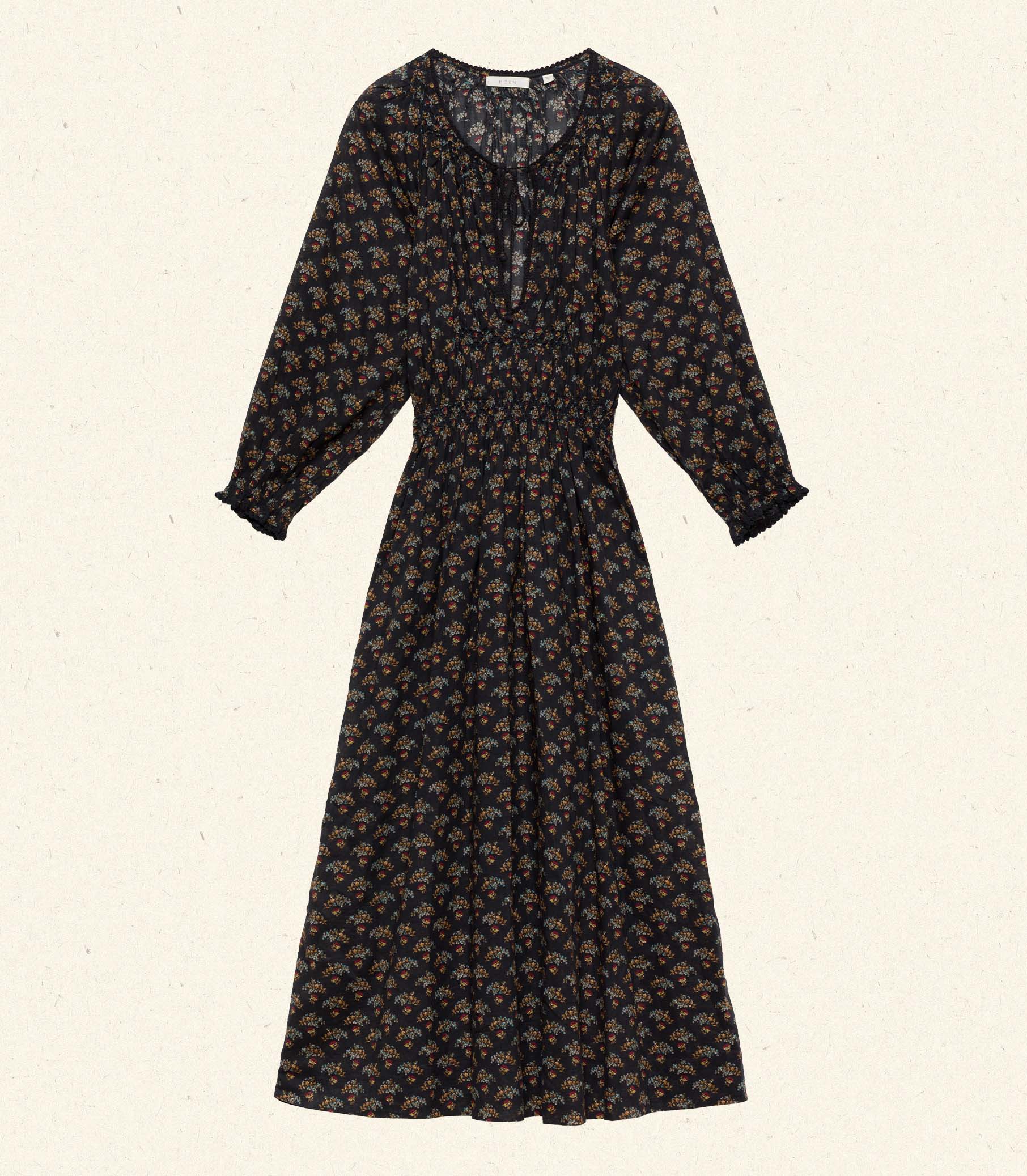 DELFINA DRESS -- DELPHINIUM FLORAL