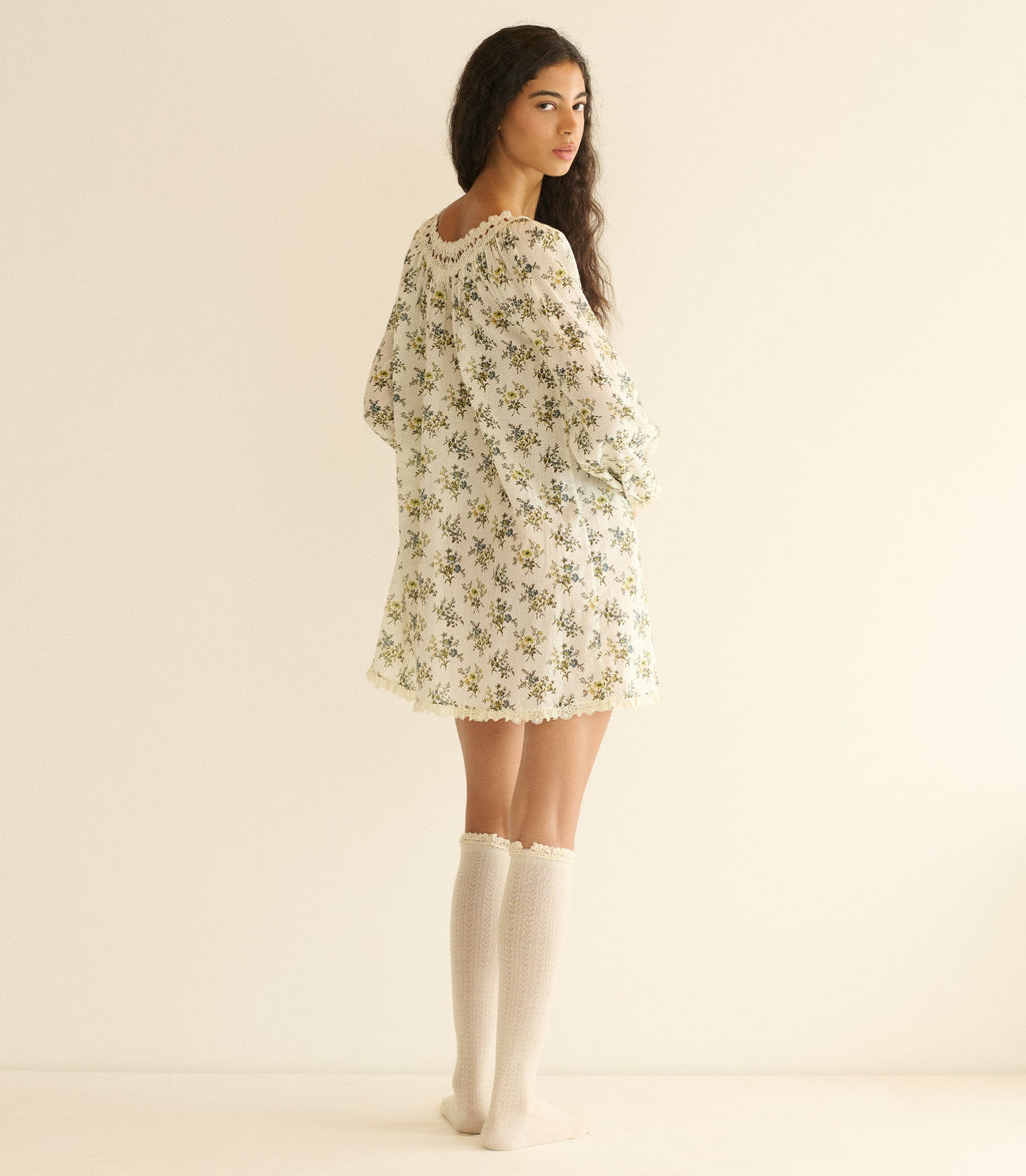 DONELLE NIGHTGOWN -- CRÈME FLEUR DU PALAIS
