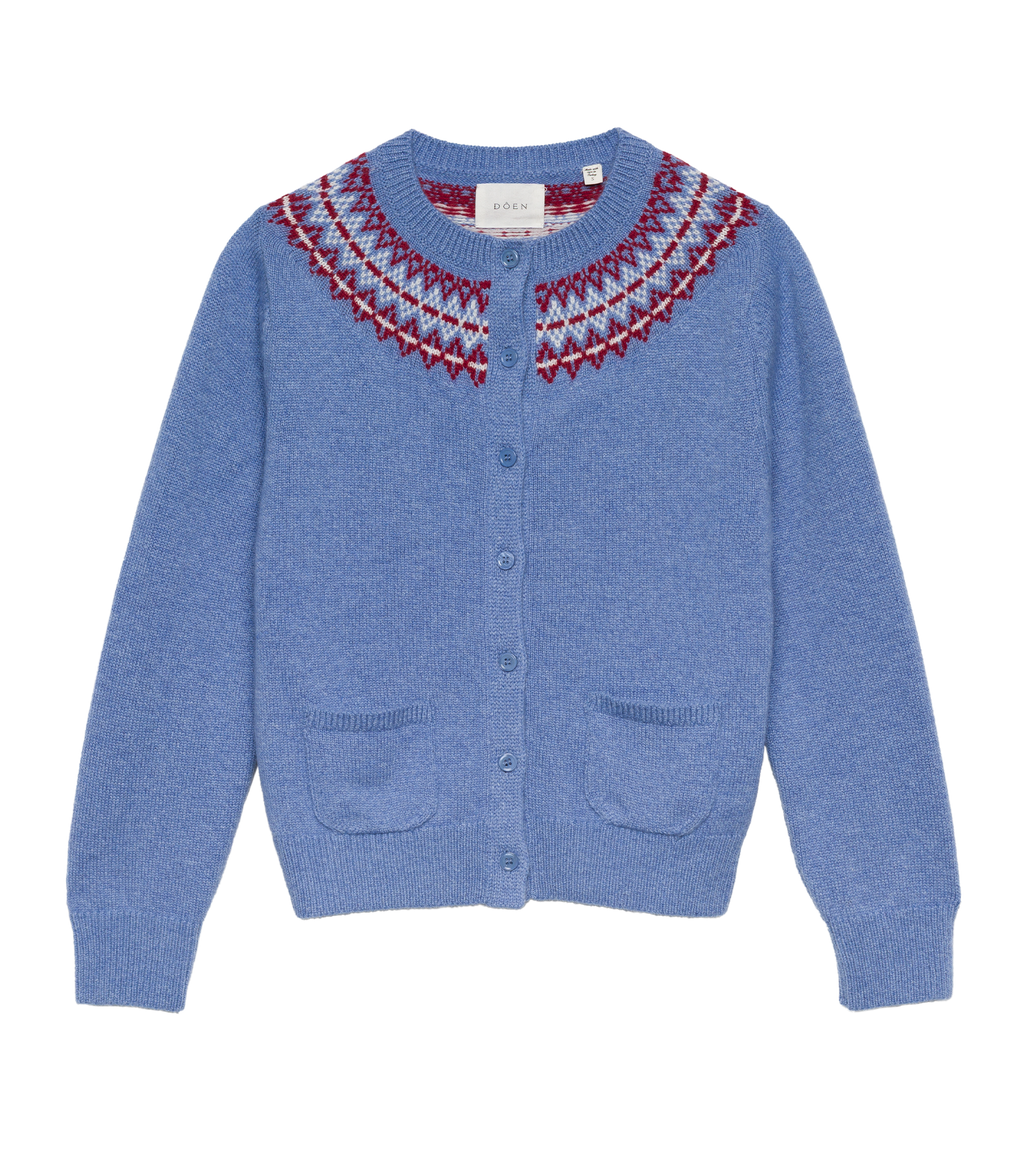 ELLIOT CASHMERE CARDIGAN -- VASHON JACQUARD