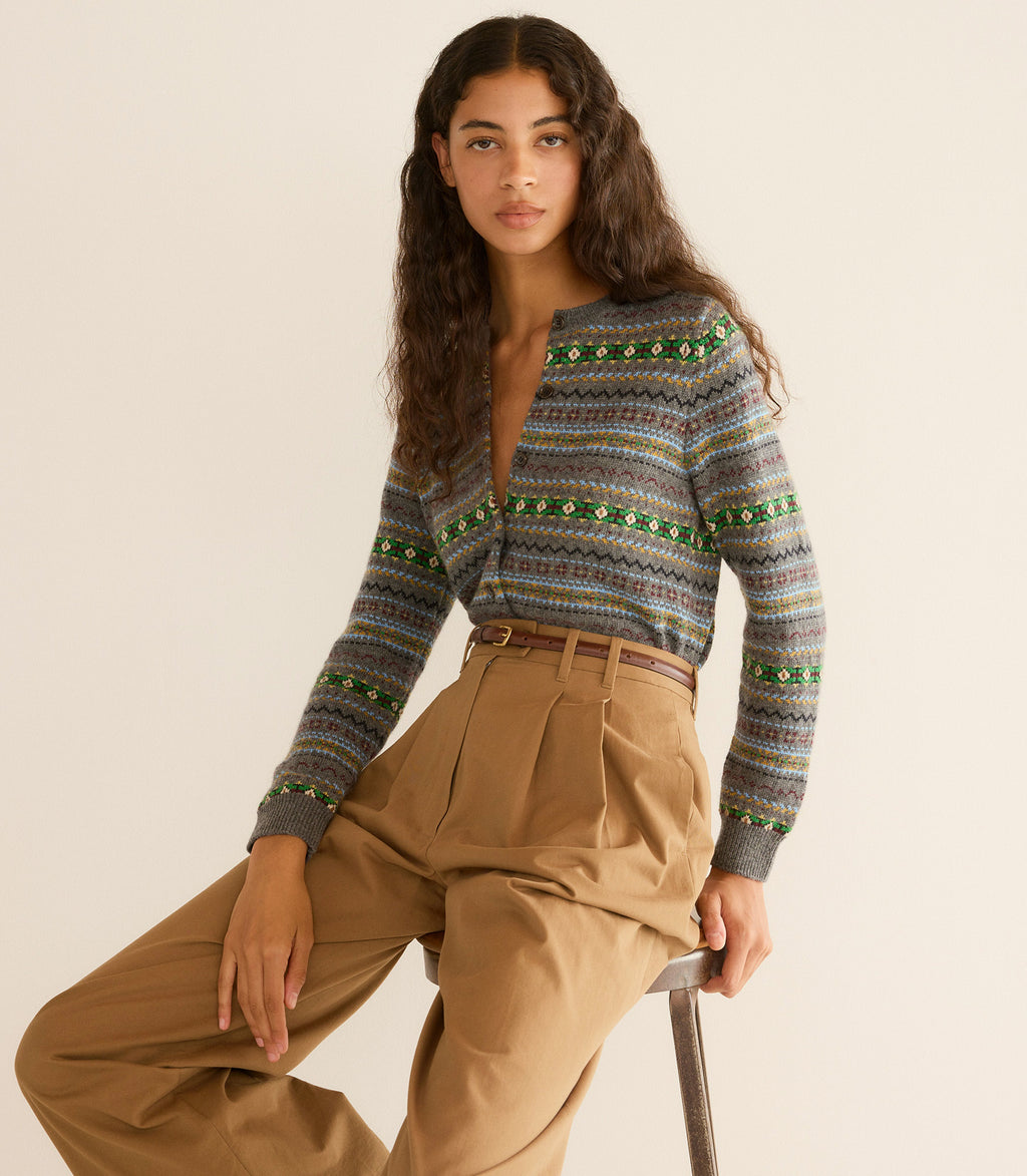 FAUSTINE CARDIGAN -- DASHWOOD FAIR ISLE
