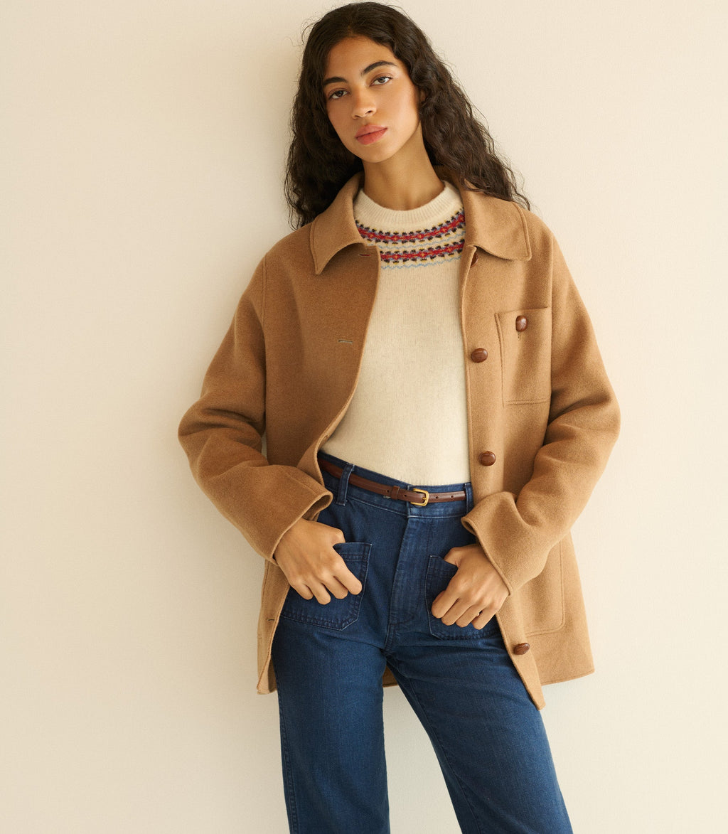 GERMAIN COAT -- LIGHT KHAKI