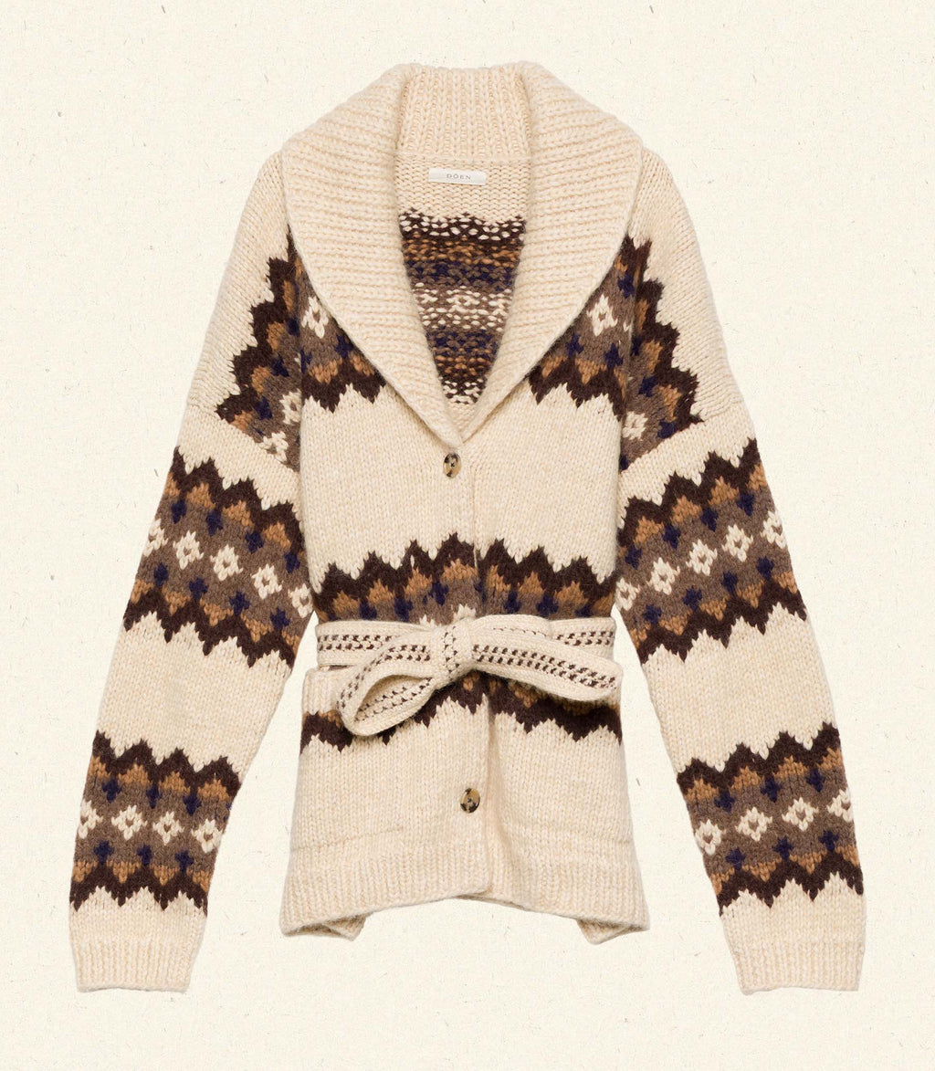 GRIFFITH CARDIGAN -- HORNSTULL JACQUARD