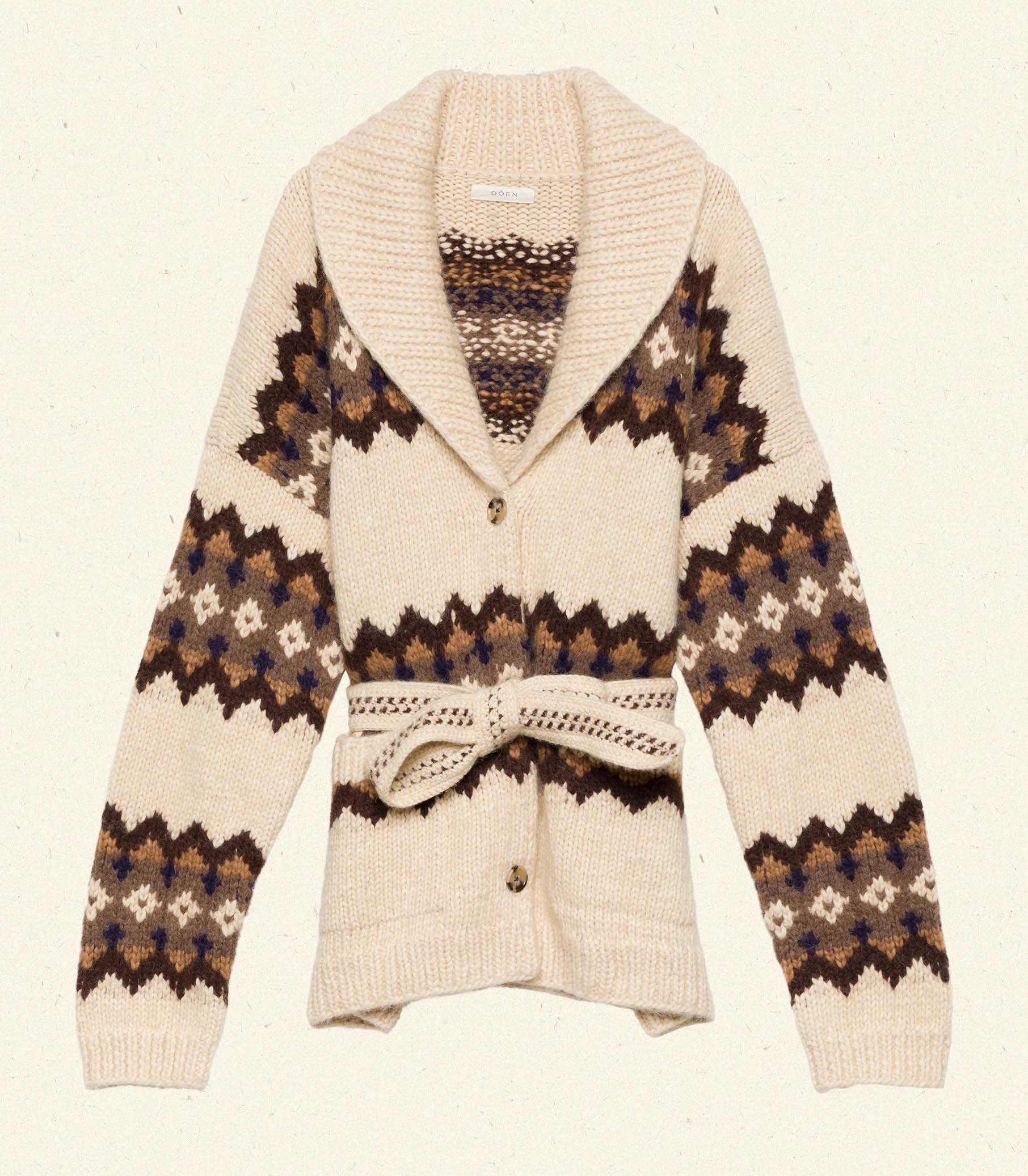 GRIFFITH CARDIGAN -- HORNSTULL JACQUARD
