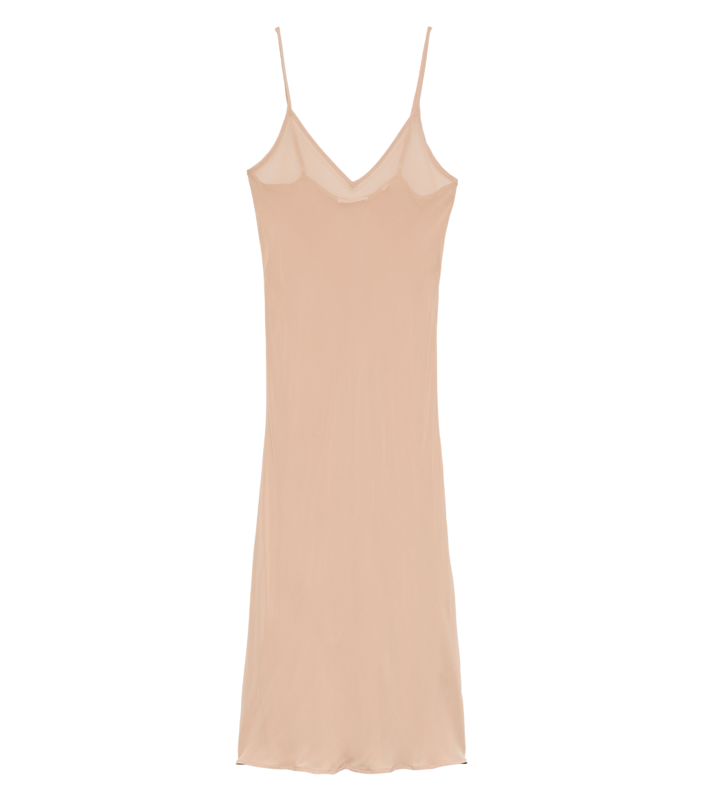 LONG DEEP V-NECK SLIP -- SAND DOLLAR