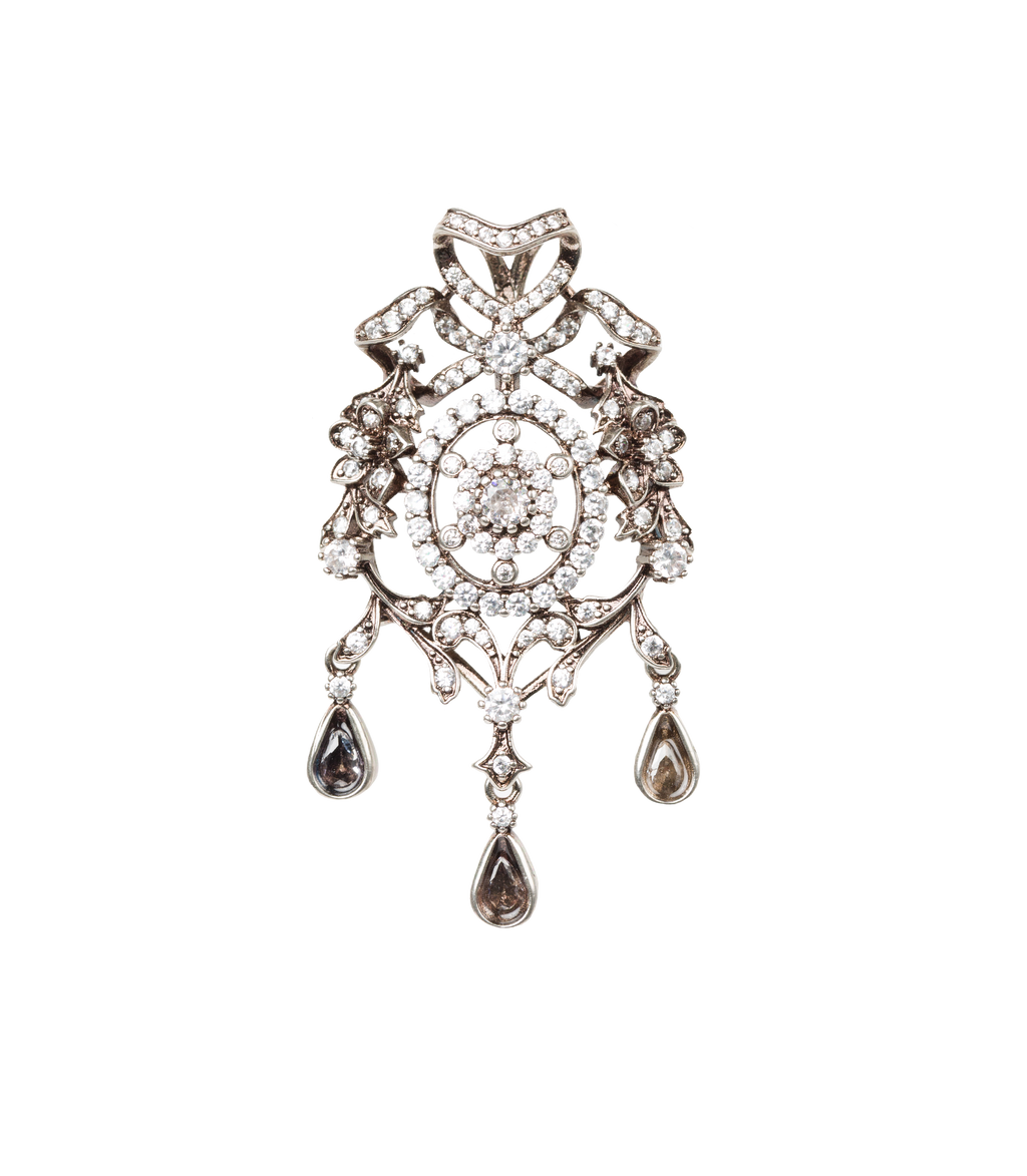 LUMINA BROOCH -- ANTIQUE NICKEL
