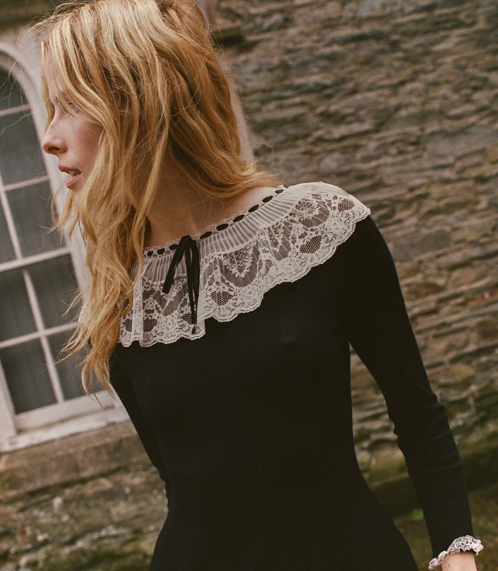 SANDRINE DRESS -- BLACK