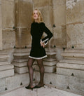 SAVINE DRESS -- BLACK