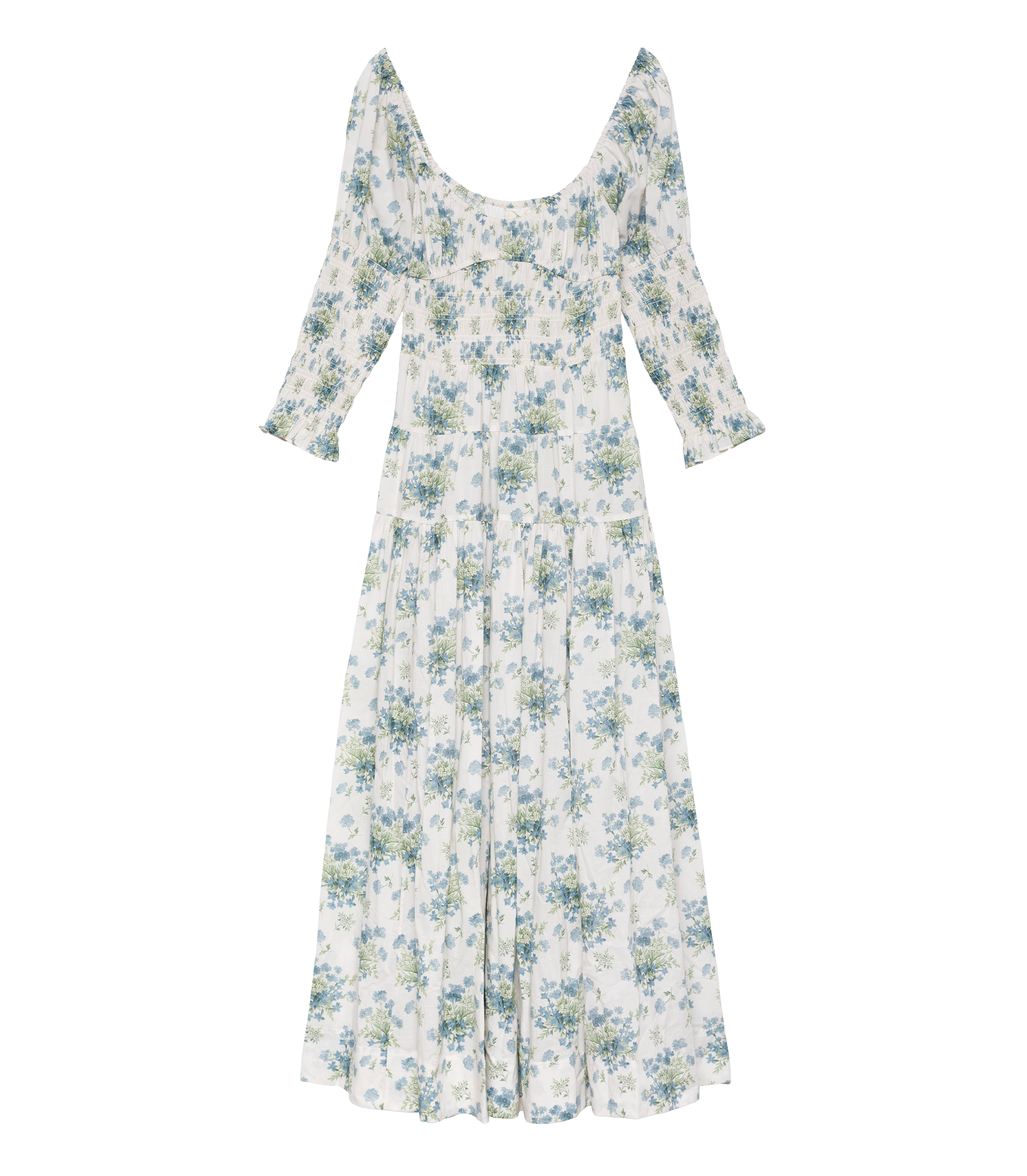 SERAPHINA DRESS -- CRÈME LANTANA FLORAL