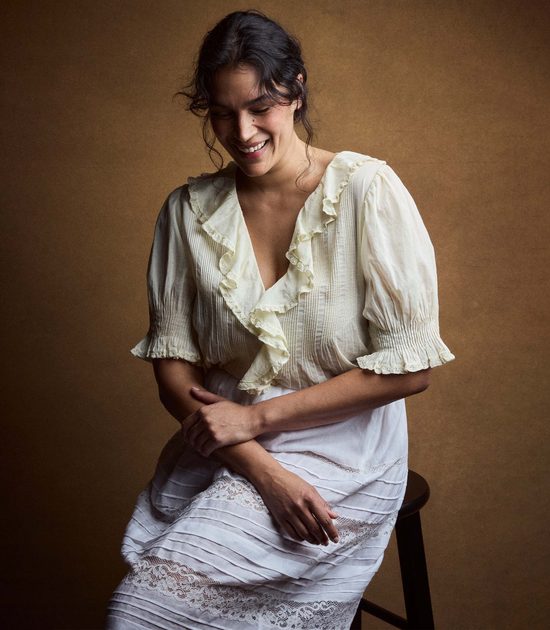 SIDRA SKIRT -- SALT