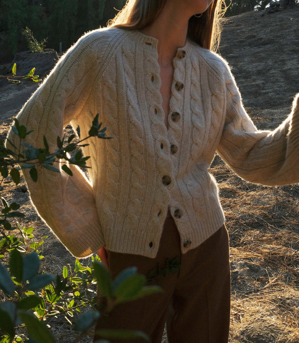 VIRGINIE CASHMERE CARDIGAN -- COTTAGE